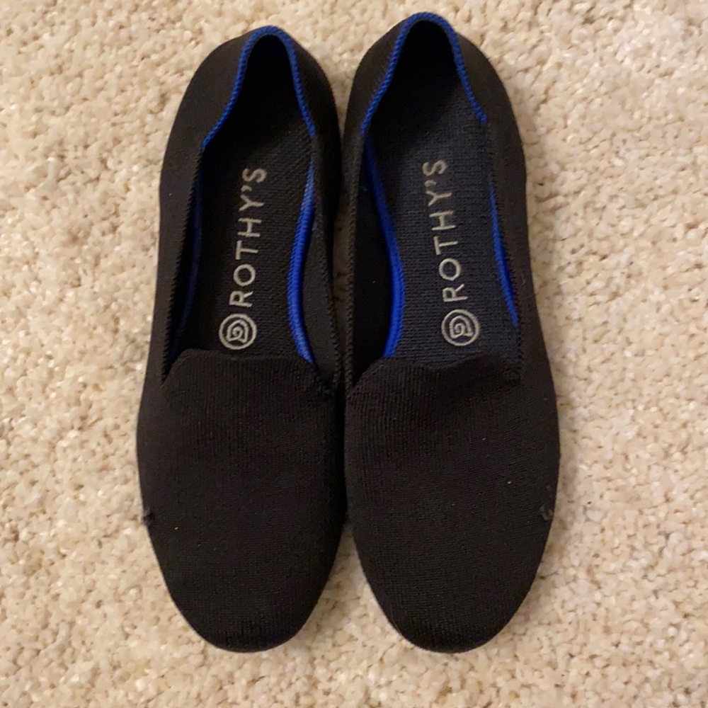 Black Rothys Loafers Size 8